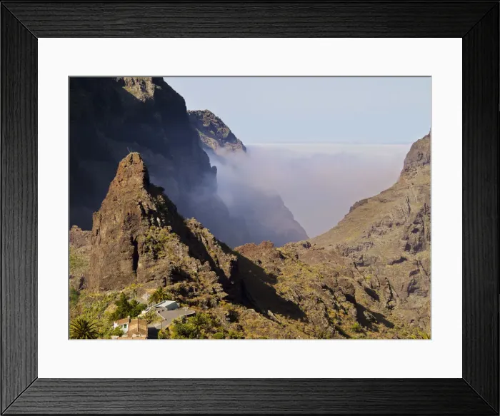 Framed Print : Spain, Canary Islands, Tenerife, Masca, View towards Barranco de Masca Framed Print : Spain, Canary Islands, Tenerife, Masca, View towards Barranco de Masca