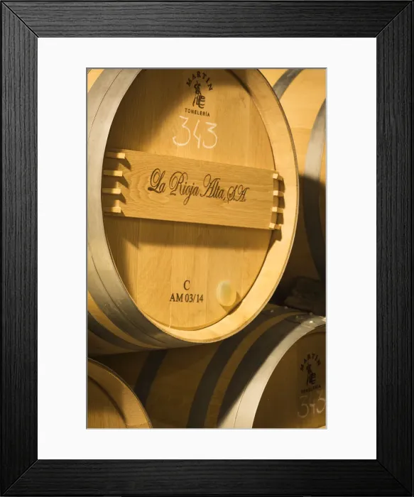 Framed Print : Spain, La Rioja, Haro. Storage barrels at La Rioja Alta, a traditional Rioja winery Framed Print : Spain, La Rioja, Haro. Storage barrels at La Rioja Alta, a traditional Rioja winery