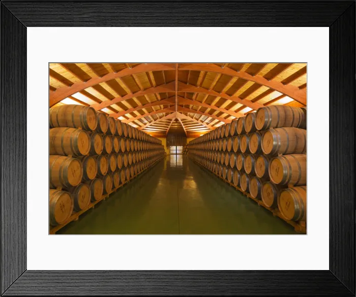 Framed Print : Spain, Alava, Laguardia. A barrel room at Bodegas Campillo Framed Print : Spain, Alava, Laguardia. A barrel room at Bodegas Campillo