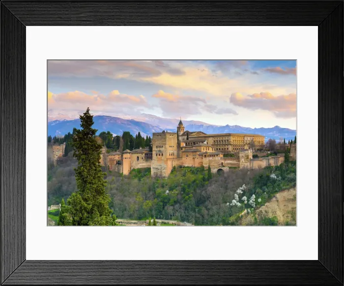 Framed Print : Spain, Andalusia, Granada, Alhambra Palace Framed Print : Spain, Andalusia, Granada, Alhambra Palace