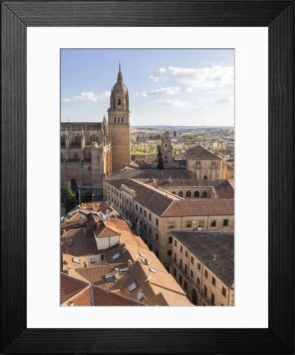 Framed Print : View of Salamanca old town from the Iglesia de la Clerecia, Salamanca, Castilla y Leon
