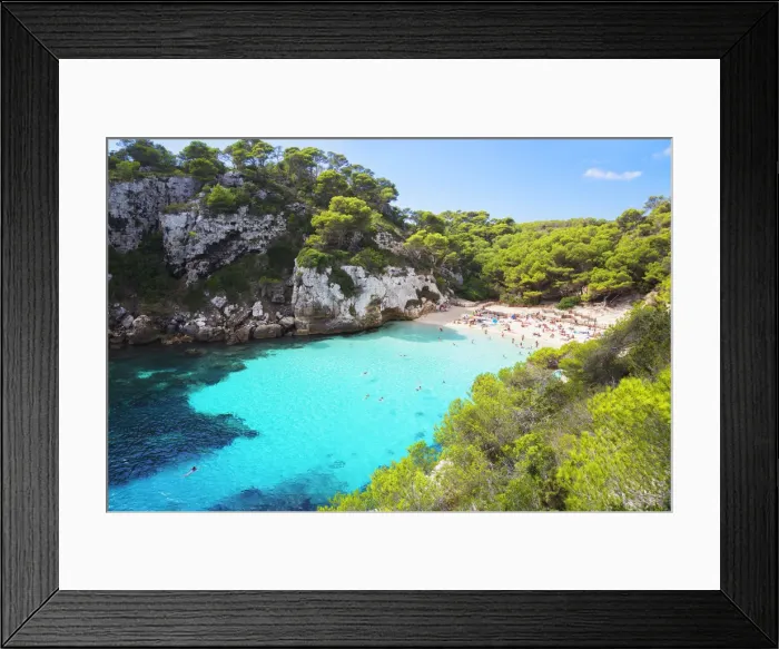 Framed Print : Vew of Cala Macarelleta, Menorca; Balearic Islands; Spain; Europe Framed Print : Vew of Cala Macarelleta, Menorca; Balearic Islands; Spain; Europe