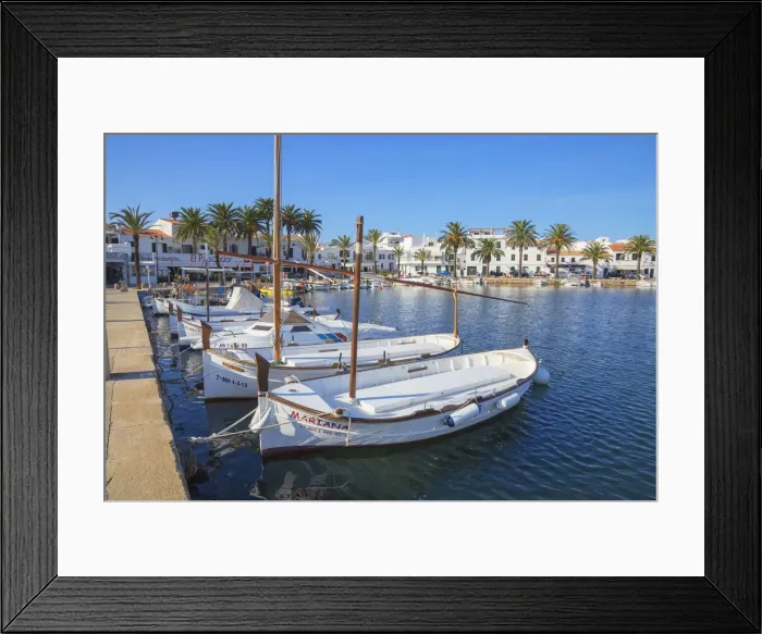 Framed Print : Fishing village of Fornells, Menorca, Balearic Islands, Spain Framed Print : Fishing village of Fornells, Menorca, Balearic Islands, Spain
