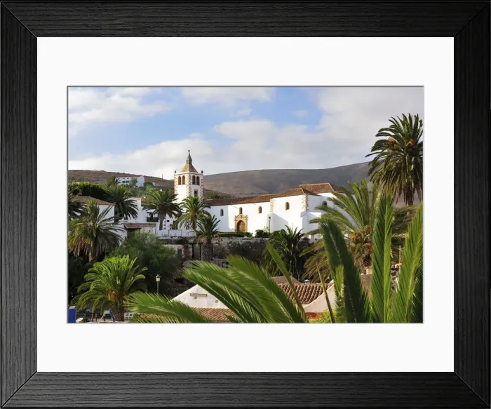 Framed Print : Fuerteventuras former capital Betancuria lies in a picturesque valley since Framed Print : Fuerteventuras former capital Betancuria lies in a picturesque valley since