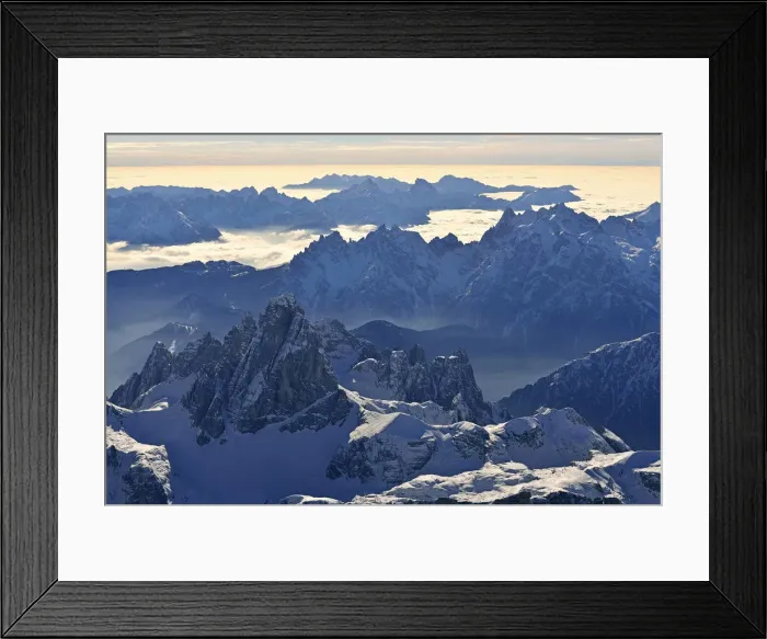 Framed Print : View from hot air balloon on the Sesto Dolomites, South Tyrol, Italy, Europe Framed Print : View from hot air balloon on the Sesto Dolomites, South Tyrol, Italy, Europe