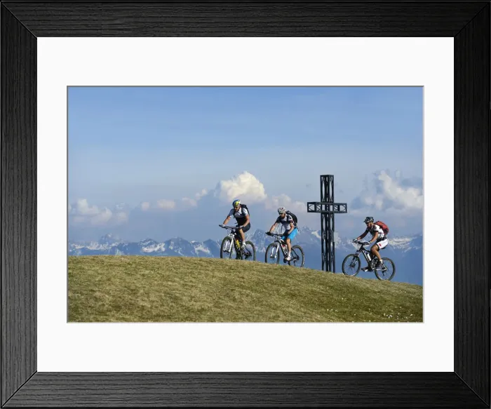 Framed Print : Mountain biker on Monte Roen, Wine Route, Tramin, South Tyrol, Italy, Europe Framed Print : Mountain biker on Monte Roen, Wine Route, Tramin, South Tyrol, Italy, Europe