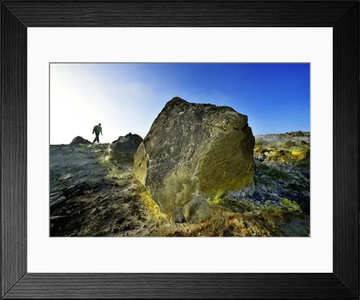 Framed Print : Hikers on the Gran craters runs through Solfatare, Vulcano Island, Aeolian, or Aeolian Framed Print : Hikers on the Gran craters runs through Solfatare, Vulcano Island, Aeolian, or Aeolian