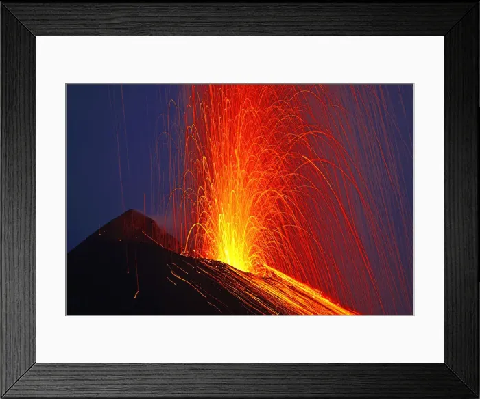 Framed Print : Eruption of the volcano Stromboli Stromboli, Aeolian, or Aeolian Islands, Sicily, Italy Framed Print : Eruption of the volcano Stromboli Stromboli, Aeolian, or Aeolian Islands, Sicily, Italy