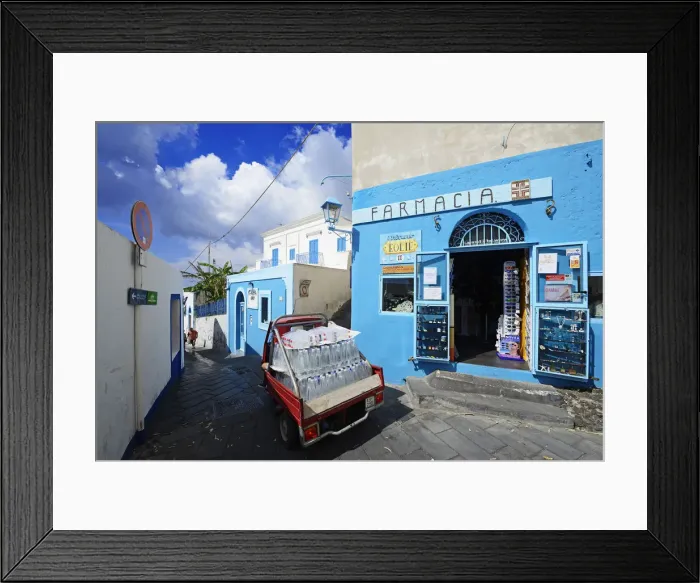 Framed Print : Pharmacy, island of Stromboli, Aeolian, or Aeolian Islands, Sicily, Italy, Europe Framed Print : Pharmacy, island of Stromboli, Aeolian, or Aeolian Islands, Sicily, Italy, Europe