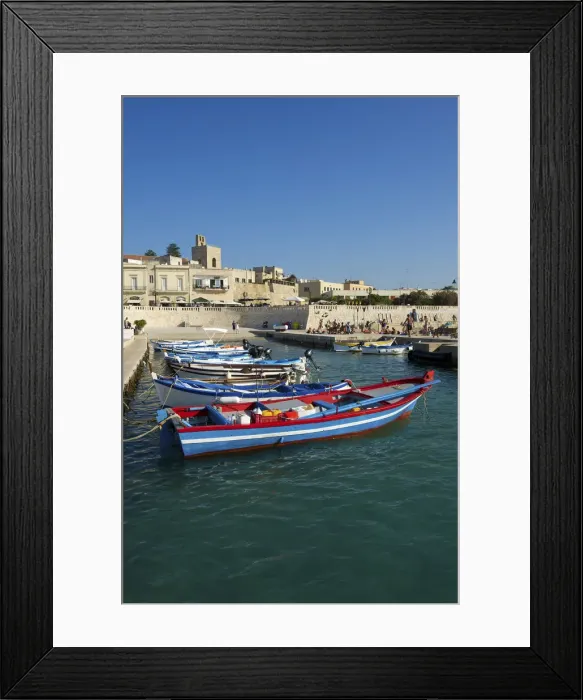 Framed Print : Fishing harbour of Otranto, Salentine Peninsula, Apulia, Italy Framed Print : Fishing harbour of Otranto, Salentine Peninsula, Apulia, Italy