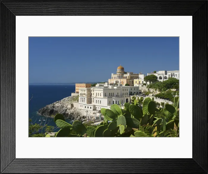 Framed Print : Spa und Sticchi Palace, Santa Cesarea Terme, Salentine Peninsula, Apulia, Italy Framed Print : Spa und Sticchi Palace, Santa Cesarea Terme, Salentine Peninsula, Apulia, Italy