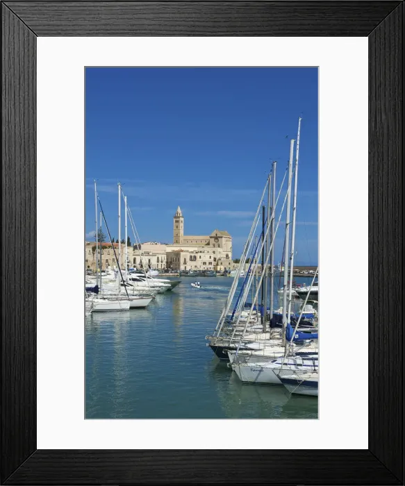 Framed Print : Marina und Cathedral San Nicola Pellegrino, Trani, Apulia, Italy Framed Print : Marina und Cathedral San Nicola Pellegrino, Trani, Apulia, Italy