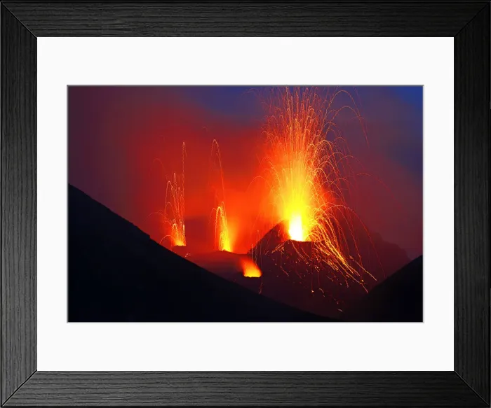 Framed Print : Eruption of the volcano Stromboli Stromboli, Aeolian, or Aeolian Islands, Sicily, Italy Framed Print : Eruption of the volcano Stromboli Stromboli, Aeolian, or Aeolian Islands, Sicily, Italy