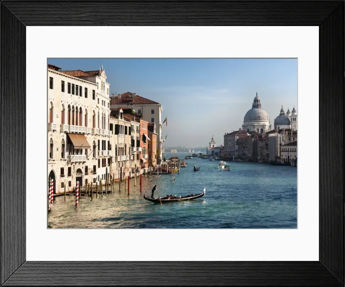 Framed Print : View over Grand Canal towards Basilica di Santa Maria della Salute from Accademia Bridge Framed Print : View over Grand Canal towards Basilica di Santa Maria della Salute from Accademia Bridge