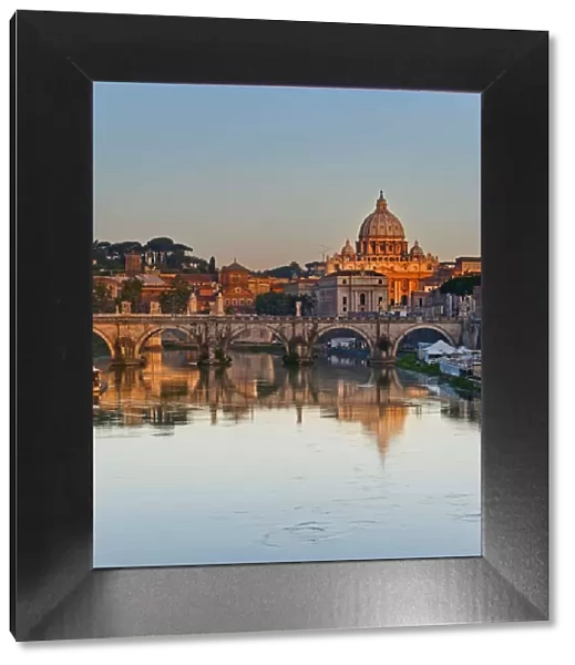 San Peters Basilica and Tiber River, Lazio, Italy