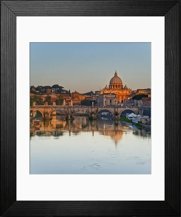 Framed Print : San Peters Basilica and Tiber River, Lazio, Italy Framed Print : San Peters Basilica and Tiber River, Lazio, Italy