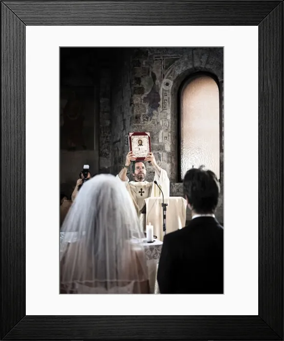 Framed Print : Italy, Umbria, catholic priest during the wedding liturgy Framed Print : Italy, Umbria, catholic priest during the wedding liturgy