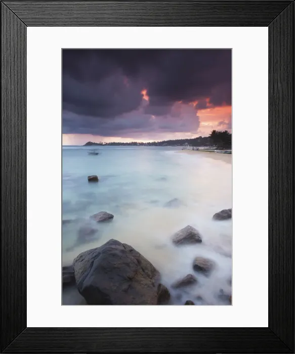 Framed Print : Unawatuna beach at sunset, Southern Province, Sri Lanka Framed Print : Unawatuna beach at sunset, Southern Province, Sri Lanka