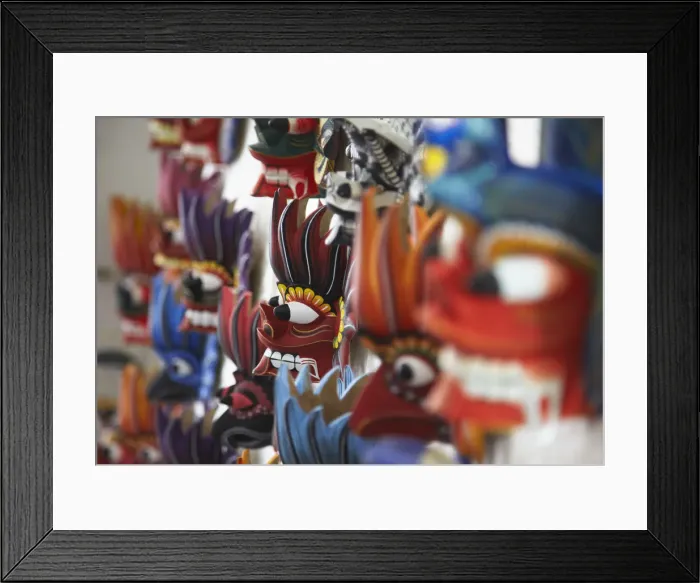 Framed Print : Traditional masks in arts and crafts shop, Galle, Southern Province, Sri Lanka Framed Print : Traditional masks in arts and crafts shop, Galle, Southern Province, Sri Lanka