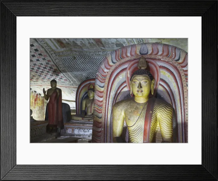 Framed Print : Buddha statues in Cave 2 of Cave Temples (UNESCO World Heritage Site), Dambulla, North Framed Print : Buddha statues in Cave 2 of Cave Temples (UNESCO World Heritage Site), Dambulla, North