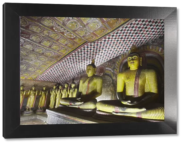 Buddha statues in Cave 3 of Cave Temples (UNESCO World Heritage Site), Dambulla, North