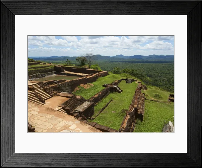 Framed Print : The foundations of an ancient monastery on the summit of Sigiriya Rock, Sigiriya Framed Print : The foundations of an ancient monastery on the summit of Sigiriya Rock, Sigiriya