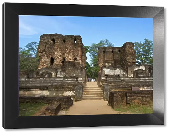 The ruins of the 12th century palace of King Parakramabahu at Polonnaruwa, Sri Lanka