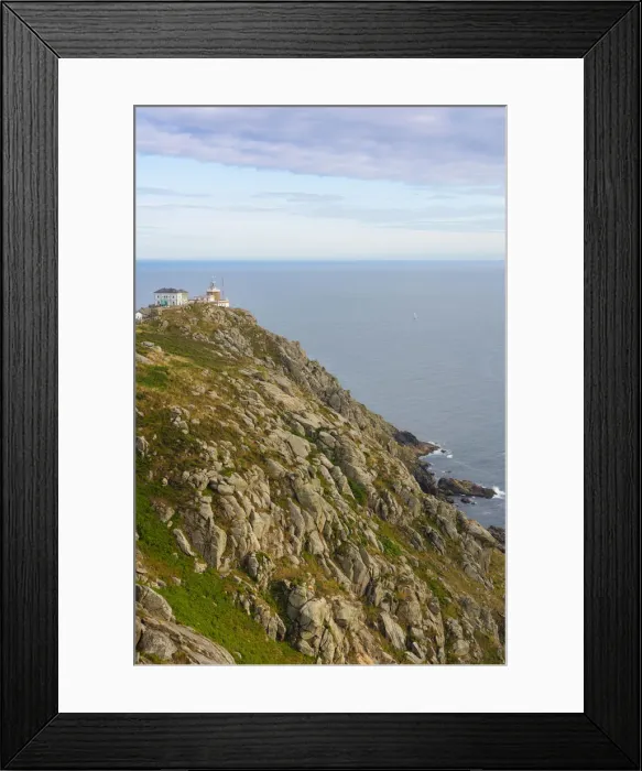 Framed Print : Spain, Galicia, Finisterre, Finisterre lighthouse