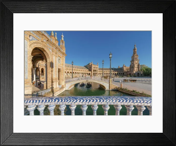 Framed Print : Spain, Andalusia, Seville. Plaza de Espana Framed Print : Spain, Andalusia, Seville. Plaza de Espana