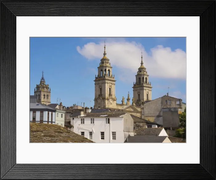 Framed Print : Spain, Galicia, Lugo Roman walls and cathedral Framed Print : Spain, Galicia, Lugo Roman walls and cathedral