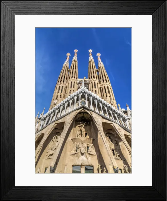 Framed Print : The Passion Facade of Sagrada Familia basilica church, Barcelona, Catalonia, Spain Framed Print : The Passion Facade of Sagrada Familia basilica church, Barcelona, Catalonia, Spain