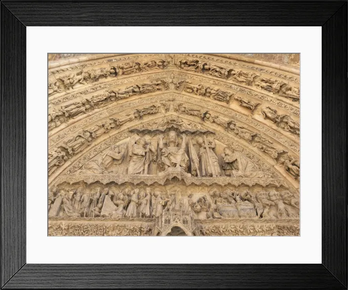Framed Print : Spain, Castile and Leon, Leon, Santa Maria de Leon Cathedral, detail above entrance Framed Print : Spain, Castile and Leon, Leon, Santa Maria de Leon Cathedral, detail above entrance
