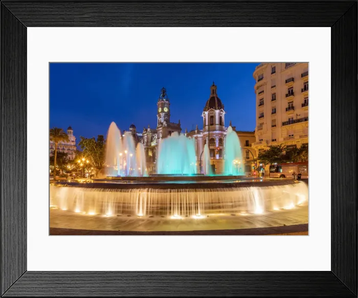 Framed Print : Plaza del Ayuntamiento square, Valencia, Comunidad Valenciana, Spain