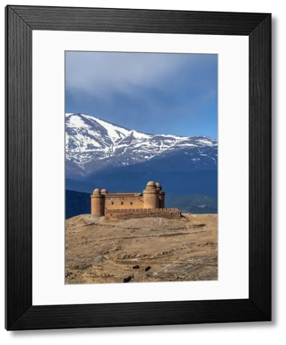 Framed Print : Castillo de la Calahorra castle with the Sierra Nevada mountain range in the background Framed Print : Castillo de la Calahorra castle with the Sierra Nevada mountain range in the background