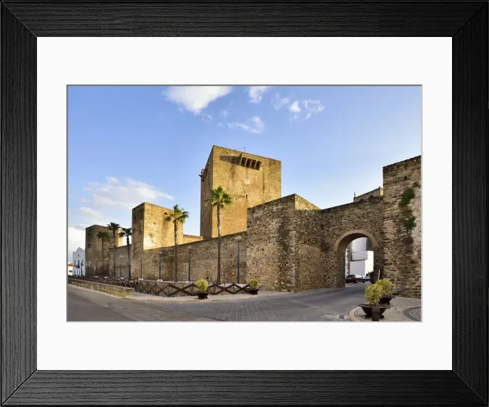 Framed Print : The 13th century medieval castle of Olivenza. Extremadura, Spain Framed Print : The 13th century medieval castle of Olivenza. Extremadura, Spain
