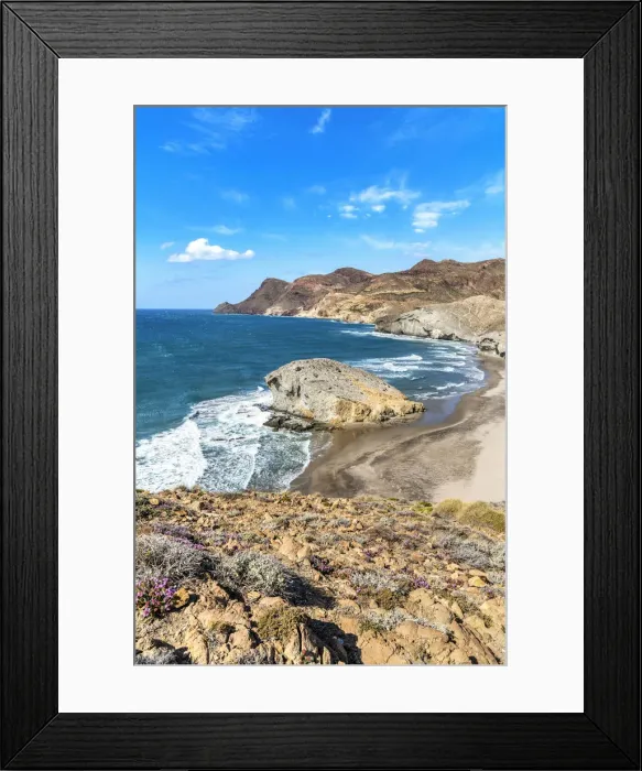 Framed Print : Playa de Monsul, Cabo de Gata, Almeria, Andalusia, Spain Framed Print : Playa de Monsul, Cabo de Gata, Almeria, Andalusia, Spain