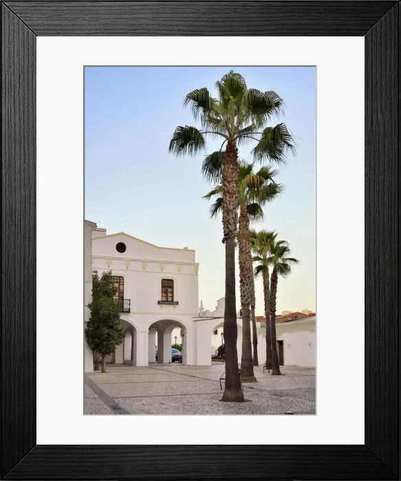 Framed Print : The white washed houses of Olivenza. Extremadura, Spain Framed Print : The white washed houses of Olivenza. Extremadura, Spain