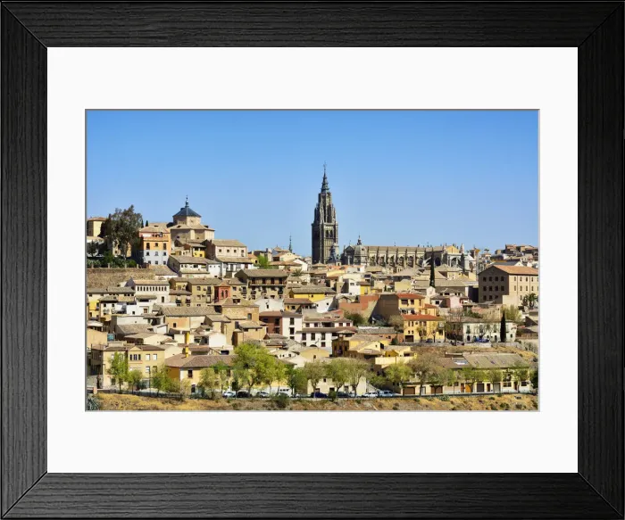 Framed Print : Toledo and the Old Town. The Catedral Primada (Primate Cathedral of Saint Mary of Toledo)