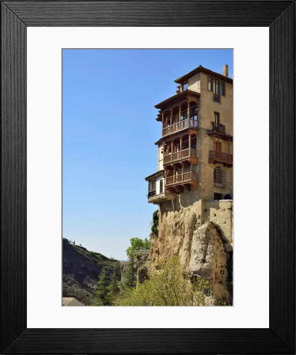 Framed Print : The Hanging Houses (Casas Colgadas) dating back to the 15th century, in the walled