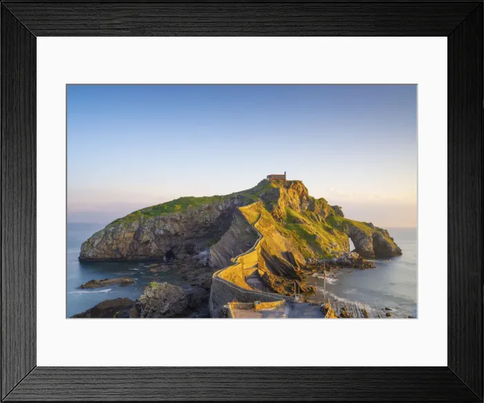 Framed Print : Spain, Basque country, San Juan de Gaztelugatxe, view of islet Framed Print : Spain, Basque country, San Juan de Gaztelugatxe, view of islet