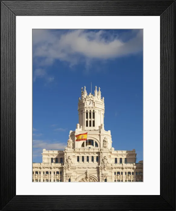 Framed Print : Spain, Madrid. Plaza de Cibeles, town hall building Framed Print : Spain, Madrid. Plaza de Cibeles, town hall building