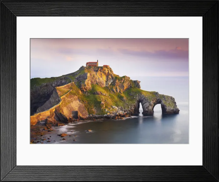 Framed Print : Spain, Basque country, San Juan de Gaztelugatxe, view of islet Framed Print : Spain, Basque country, San Juan de Gaztelugatxe, view of islet