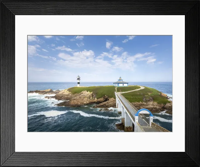 Framed Print : Spain, Galicia, Cantabrian coast, Ribadeo, Illa Plancha lighthouse Framed Print : Spain, Galicia, Cantabrian coast, Ribadeo, Illa Plancha lighthouse