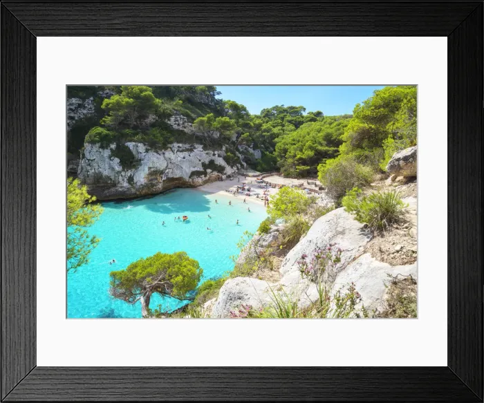 Framed Print : Vew of Cala Macarelleta, Menorca; Balearic Islands; Spain; Europe Framed Print : Vew of Cala Macarelleta, Menorca; Balearic Islands; Spain; Europe