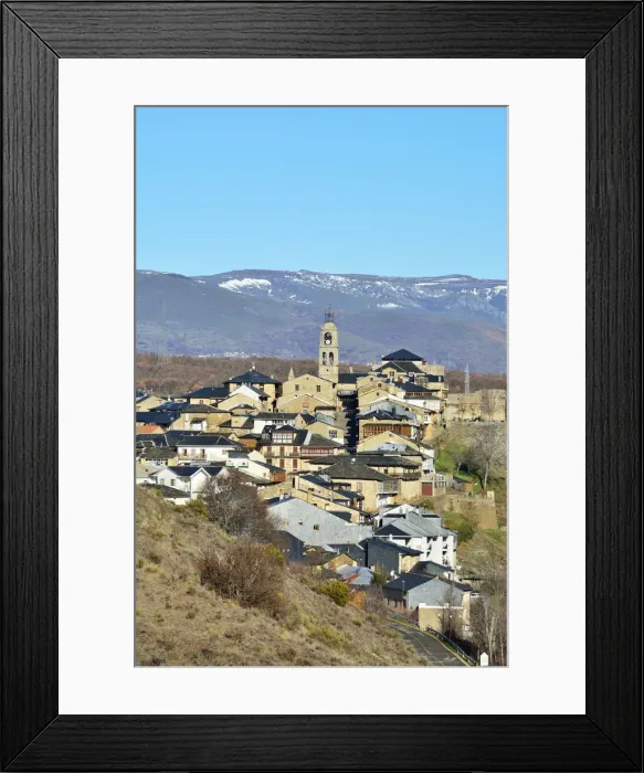 Framed Print : The medieval village of Puebla de Sanabria and the mountains of Sanabria. Castilla y Leon Framed Print : The medieval village of Puebla de Sanabria and the mountains of Sanabria. Castilla y Leon