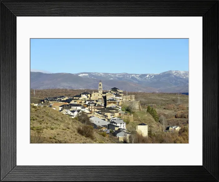 Framed Print : The medieval village of Puebla de Sanabria and the mountains of Sanabria. Castilla y Leon Framed Print : The medieval village of Puebla de Sanabria and the mountains of Sanabria. Castilla y Leon
