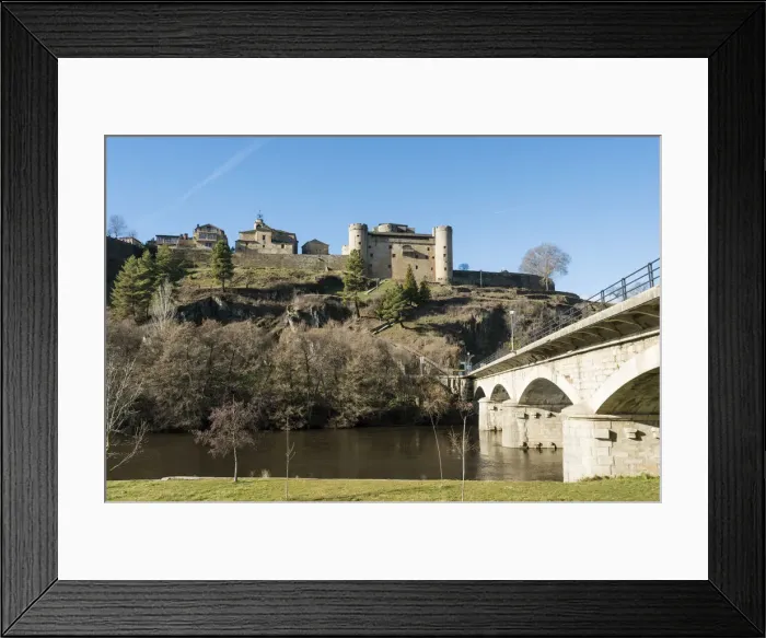 Framed Print : The Tera river and the castle of Puebla de Sanabria. Castilla y Leon, Spain Framed Print : The Tera river and the castle of Puebla de Sanabria. Castilla y Leon, Spain