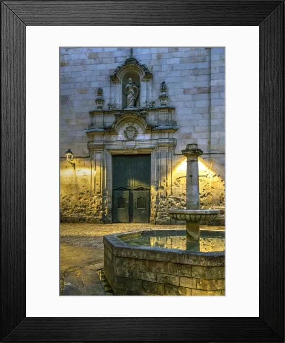 Framed Print : Plaza de San Felipe Neri with the baroque-style Church of Saint Philip Neri, Gothic Framed Print : Plaza de San Felipe Neri with the baroque-style Church of Saint Philip Neri, Gothic