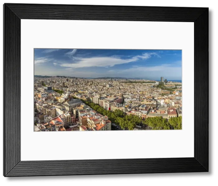 Framed Print : City skyline, Barcelona, Catalonia, Spain Framed Print : City skyline, Barcelona, Catalonia, Spain
