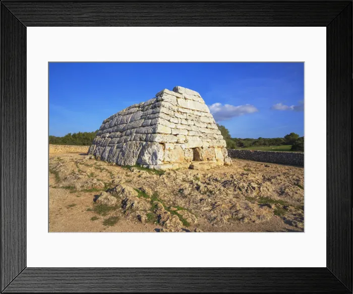 Framed Print : Naveta or megalithic tomb at the site of Es Tudons, Menorca; Balearic Islands; Spain Framed Print : Naveta or megalithic tomb at the site of Es Tudons, Menorca; Balearic Islands; Spain